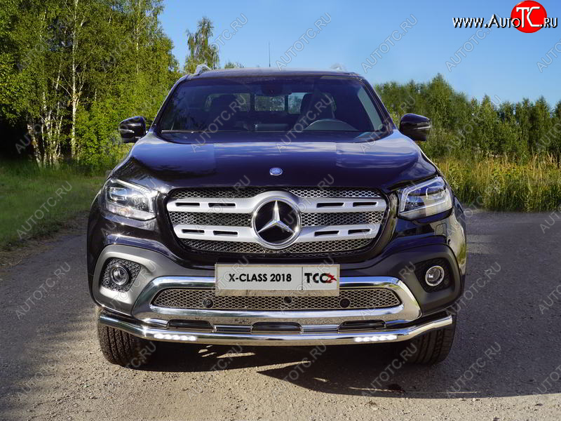 33 999 р. Защита переднего бампера нижняя с ДХО 60,3 мм ТСС Тюнинг  Mercedes-Benz X class  W470 (2017-2020) (нержавейка)  с доставкой в г. Йошкар-Ола