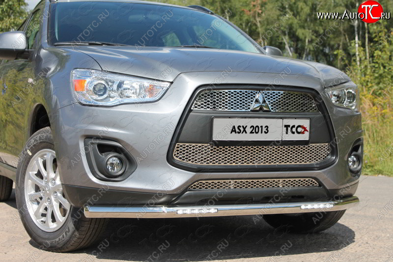 32 999 р. Защита переднего бампера нижняя с ДХО 60,3 мм ТСС Тюнинг Mitsubishi ASX 1-ый рестайлинг (2013-2016) (нержавейка)  с доставкой в г. Йошкар-Ола