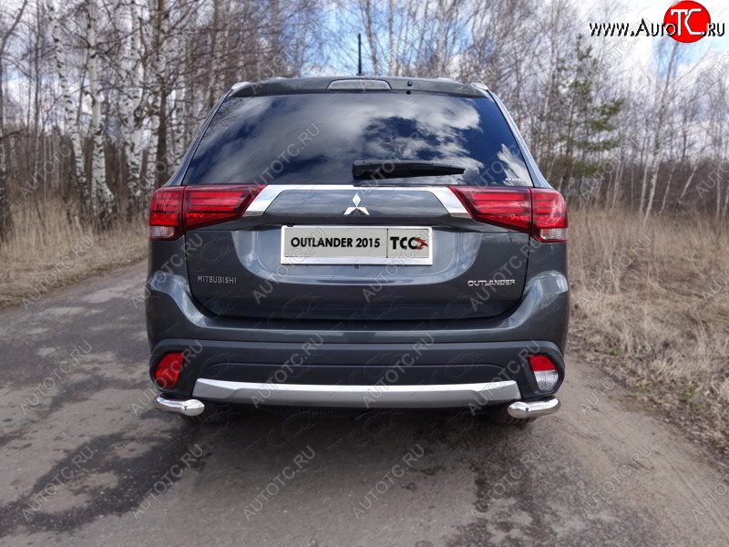 22 999 р. Защита заднего бампера (уголки, d60,3 мм) TCC Mitsubishi Outlander GF 2-ой рестайлинг (2015-2018)  с доставкой в г. Йошкар-Ола