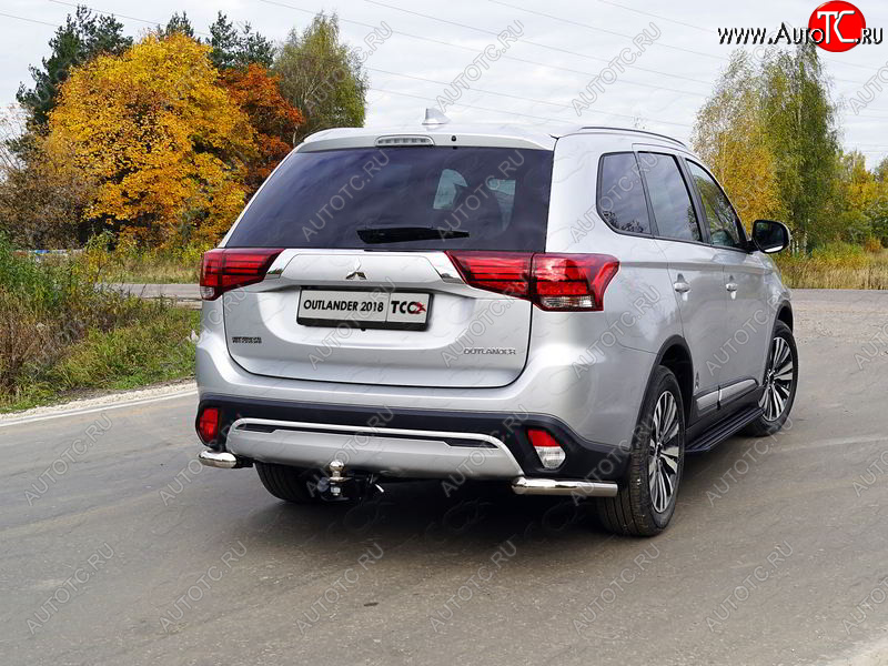 22 999 р. Защита заднего бампера (уголки, d60,3 мм) TCC Mitsubishi Outlander GF 3-ий рестайлинг (2018-2022)  с доставкой в г. Йошкар-Ола