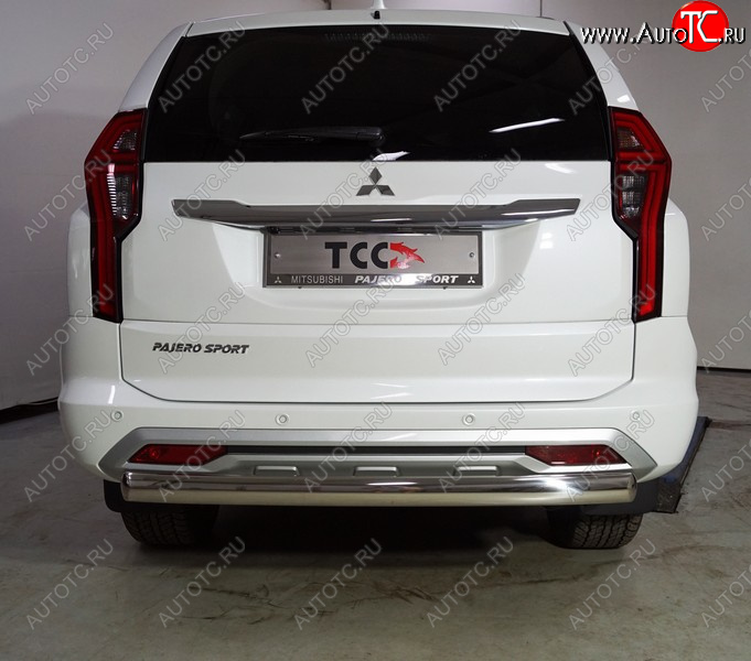 24 549 р. Защита заднего бампера (овальная, d75х42 мм) TCC  Mitsubishi Pajero Sport  QF (2019-2022) рестайлинг  с доставкой в г. Йошкар-Ола