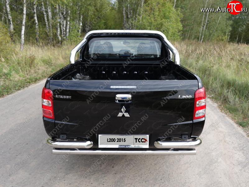 57 999 р. Защита кузова d76,1 мм (только для кузова) ТСС Тюнинг Mitsubishi L200 5 KK,KL дорестайлинг (2015-2019) (нержавейка)  с доставкой в г. Йошкар-Ола