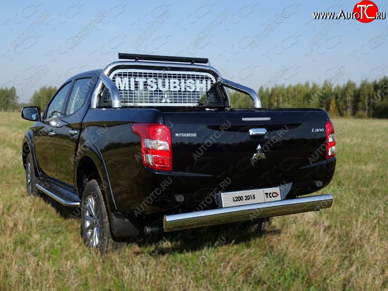 18 999 р. Защита задняя (центральная 120х60 мм) ТСС Тюнинг  Mitsubishi L200  5 KK,KL (2018-2022) рестайлинг (центральная)  с доставкой в г. Йошкар-Ола