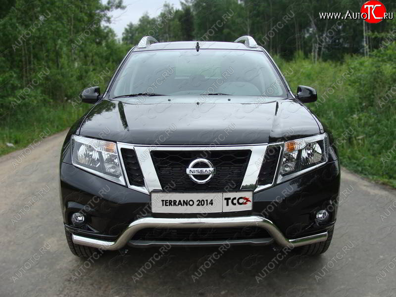 17 999 р. Защита переднего бампера кенгурин 60,3 мм ТСС Тюнинг Nissan Terrano D10 дорестайлинг (2013-2016) (нержавейка)  с доставкой в г. Йошкар-Ола