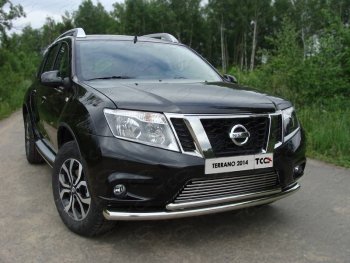 21 999 р. Защита передняя нижняя двойная 60,3*42,4 мм ТСС Тюнинг Nissan Terrano D10 дорестайлинг (2013-2016) (нержавейка)  с доставкой в г. Йошкар-Ола. Увеличить фотографию 1