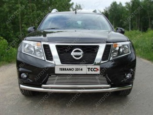 6 899 р. Верхняя декоративная вставка решетки радиатора ТСС Тюнинг  Nissan Terrano  D10 (2013-2016) дорестайлинг (d 12 мм)  с доставкой в г. Йошкар-Ола