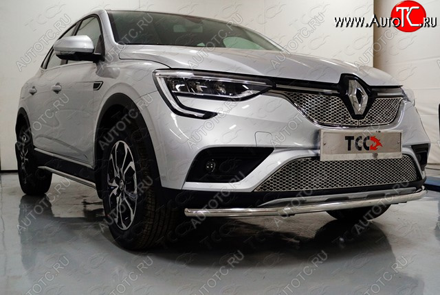 14 699 р. Защита переднего бампера нижняя 42,4 мм ТСС Тюнинг  Renault Arkana (2019-2024) (нержавейка)  с доставкой в г. Йошкар-Ола