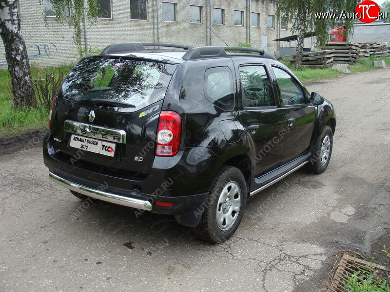 16 849 р. Защита задняя (овальная короткая 75х42 мм) ТСС Тюнинг Renault Duster HS дорестайлинг (2010-2015) (овальная короткая)  с доставкой в г. Йошкар-Ола