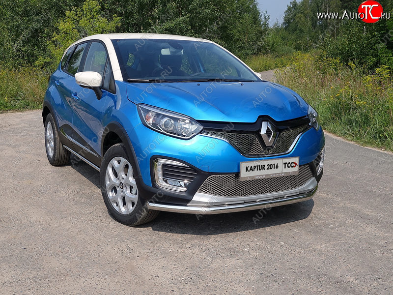 15 999 р. Защита переднего бампера нижняя d60,3 мм ТСС Тюнинг  Renault Kaptur (2016-2020) дорестайлинг (нержавейка)  с доставкой в г. Йошкар-Ола