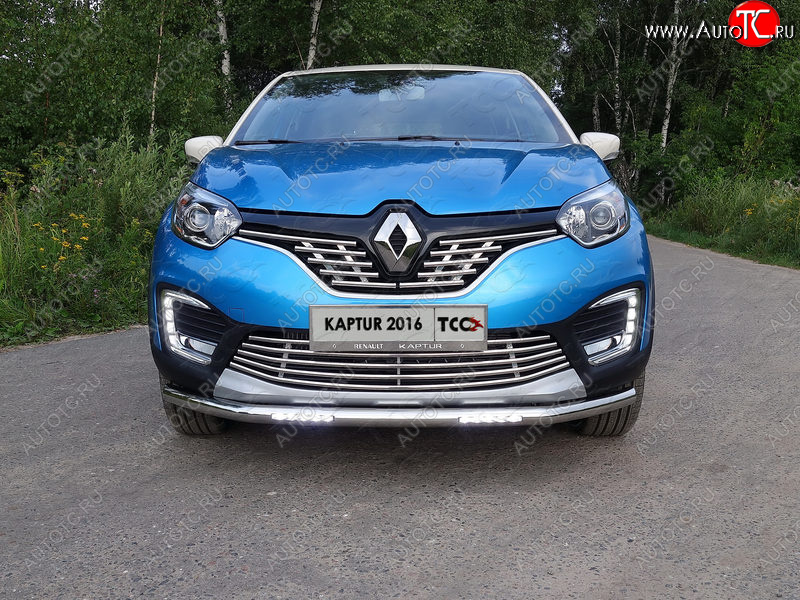 30 999 р. Защита переднего бампера нижняя с ДХО 60,3 мм ТСС Тюнинг  Renault Kaptur (2016-2020) дорестайлинг (нержавейка)  с доставкой в г. Йошкар-Ола