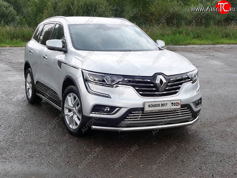 18 699 р. Защита переднего бампера нижняя d60,3 мм ТСС Тюнинг Renault Koleos 2 (2016-2025) (нержавейка)  с доставкой в г. Йошкар-Ола