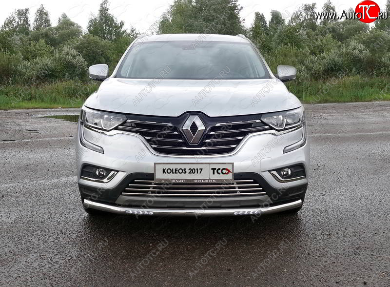 35 849 р. Защита переднего бампера нижняя с ДХО 60,3 мм ТСС Тюнинг  Renault Koleos  2 (2016-2024) (нержавейка)  с доставкой в г. Йошкар-Ола