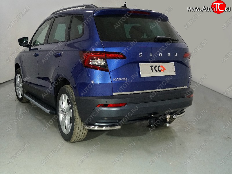 11 299 р. Защита заднего бампера (уголки, d42,4 мм) TCC  Skoda Karoq  NU7 (2020-2025) рестайлинг  с доставкой в г. Йошкар-Ола