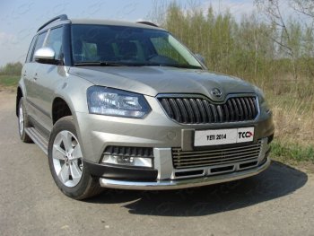 Защита переднего бампера нижняя d60,3 мм ТСС Тюнинг Skoda Yeti (2013-2018) ()