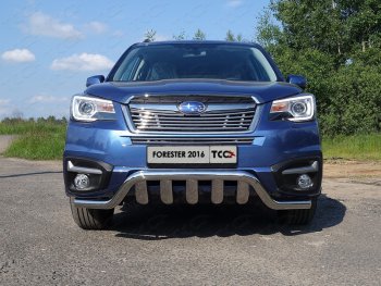 Средняя декоративная вставка в бампер ТСС Тюнинг Subaru (Субару) Forester (Форестер)  SJ (2016-2019) SJ рестайлинг ()