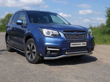 Нижняя декоративная вставка в бампер ТСС Тюнинг Subaru Forester SJ рестайлинг (2016-2019) ()