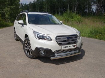 Защита переднего бампера нижняя овальная 75х42 мм ТСС Тюнинг Subaru Outback BS/B15 дорестайлинг универсал (2014-2018) ()