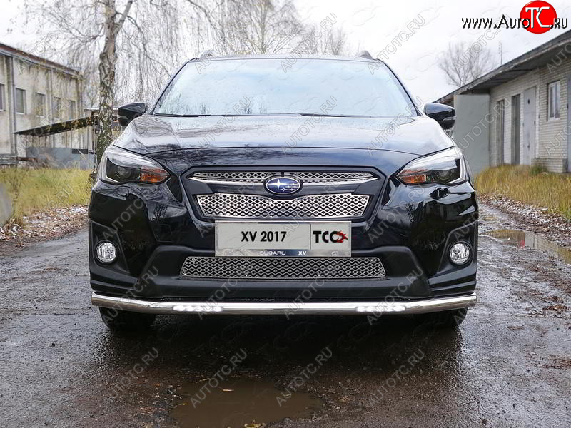 33 999 р. Защита переднего бампера нижняя с ДХО 60,3 мм ТСС Тюнинг  Subaru XV  GT/G24 (2017-2021) дорестайлинг (нержавейка)  с доставкой в г. Йошкар-Ола