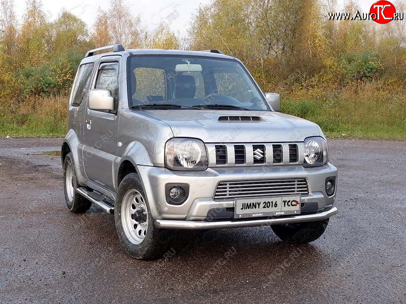 16 899 р. Защита переднего бампера нижняя d60,3 мм ТСС Тюнинг Suzuki Jimny JB64 (2018-2025) (нержавейка)  с доставкой в г. Йошкар-Ола