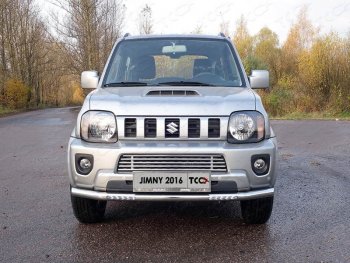 Защита переднего бампера нижняя с ДХО 60,3 мм ТСС Тюнинг Suzuki (Сузуки) Jimny (Жимни)  JB23/JB43 (2012-2018) JB23/JB43 2-ой рестайлинг  (нержавейка)