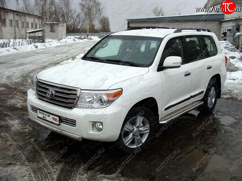 24 999 р. Защита передняя нижняя короткая 75х42 мм ТСС Тюнинг  Toyota Land Cruiser  200 (2012-2015) 1-ый рестайлинг (нержавейка)  с доставкой в г. Йошкар-Ола