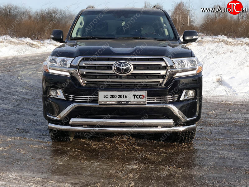 10 799 р. Декоративная вставка переднего бампера EXECUTIVE ТСС Тюнинг Toyota Land Cruiser 200 2-ой рестайлинг (2015-2021) (d 12 мм)  с доставкой в г. Йошкар-Ола