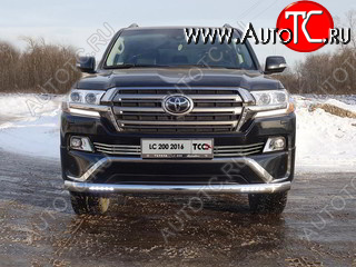 12 299 р. Декоративная вставка переднего бампера (EXECUTIVE) ТСС Тюнинг  Toyota Land Cruiser  200 (2015-2021) 2-ой рестайлинг (d 16 мм)  с доставкой в г. Йошкар-Ола