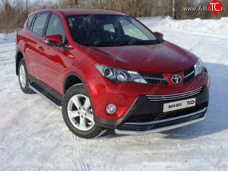 19 999 р. Защита переднего бампера нижняя d60,3 мм ТСС Тюнинг  Toyota RAV4  XA40 (2012-2015) 5 дв. дорестайлинг (нержавейка)  с доставкой в г. Йошкар-Ола