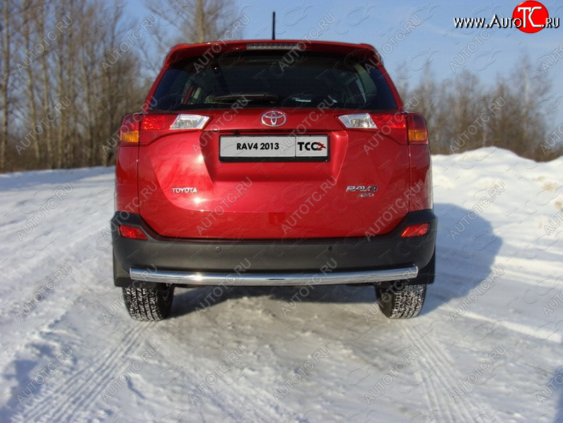 35 949 р. Защита задняя (центральная нержавейка 60,3 мм) ТСС Тюнинг  Toyota RAV4  XA40 (2012-2015) 5 дв. дорестайлинг  с доставкой в г. Йошкар-Ола