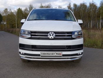 20 599 р. Защита переднего бампера нижняя d60,3 мм ТСС Тюнинг Volkswagen Caravelle T6 дорестайлинг (2015-2019) (нержавейка)  с доставкой в г. Йошкар-Ола. Увеличить фотографию 1