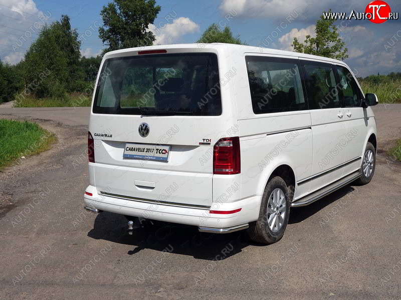 19 999 р. Защита заднего бампера (уголки, d42,4 мм) TCC  Volkswagen Caravelle  T6.1 (2019-2025) рестайлинг  с доставкой в г. Йошкар-Ола