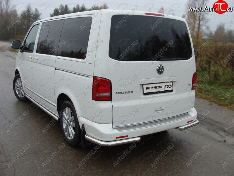 21 799 р. Защита заднего бампера (уголки, d60,3 мм) TCC  Volkswagen Multivan  T5 (2009-2015) рестайлинг  с доставкой в г. Йошкар-Ола