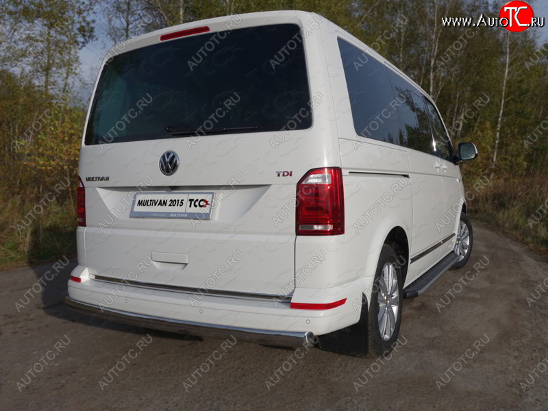 25 499 р. Защита заднего бампера (овальная, d75х42 мм) TCC Volkswagen Multivan T6 дорестайлинг (2016-2019)  с доставкой в г. Йошкар-Ола