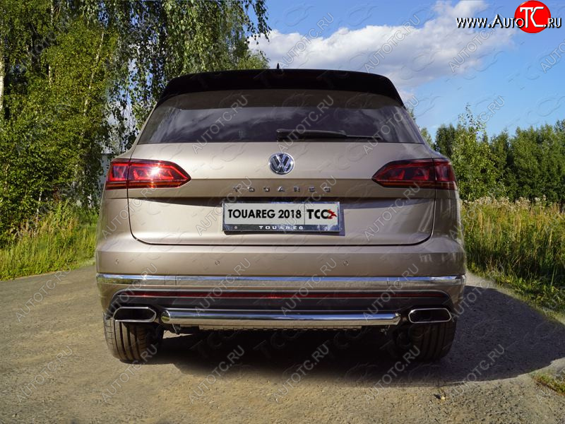 17 649 р. Защита задняя (нержавейка 60,3 мм) ТСС Тюнинг Volkswagen Touareg CR (2018-2025)  с доставкой в г. Йошкар-Ола