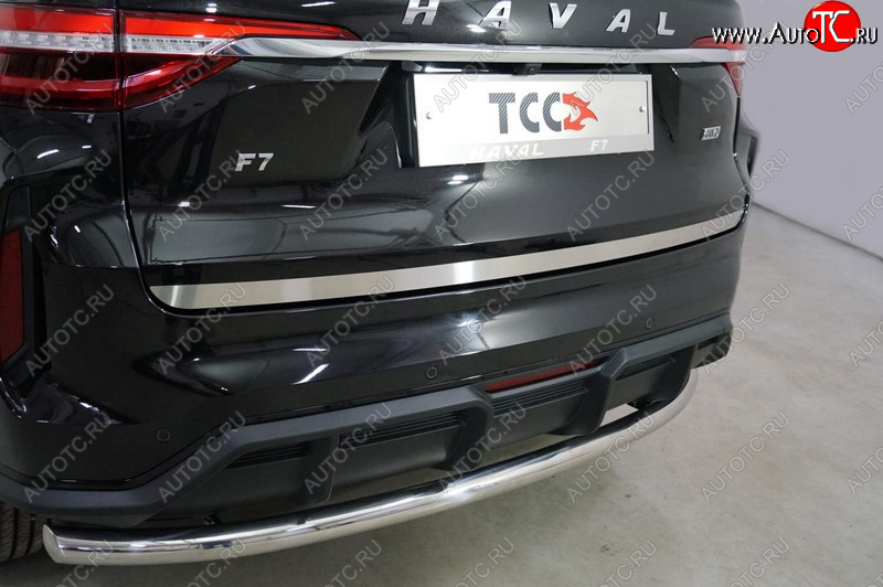 2 299 р. Накладка на заднюю дверь, ТСС Тюнинг  Haval F7 (2022-2024)  рестайлинг (Лист шлифованный)  с доставкой в г. Йошкар-Ола