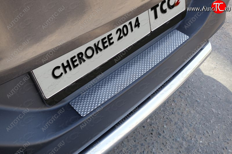 1 289 р. Накладка на задний бампер ТСС Тюнинг  Jeep Cherokee  KL (2014-2017) дорестайлинг (Декоративная)  с доставкой в г. Йошкар-Ола