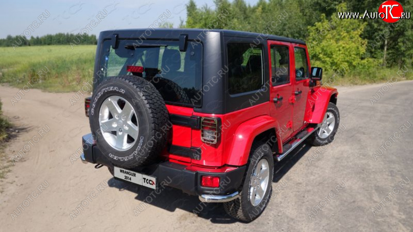 5 349 р. Накладки на задний бампер, ТСС Тюнинг Jeep Wrangler JK (2007-2018) (декоративные)  с доставкой в г. Йошкар-Ола