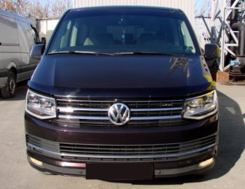 3 299 р. Дефлектор капота SIM Volkswagen Transporter T6 дорестайлинг (2015-2019)  с доставкой в г. Йошкар-Ола. Увеличить фотографию 1