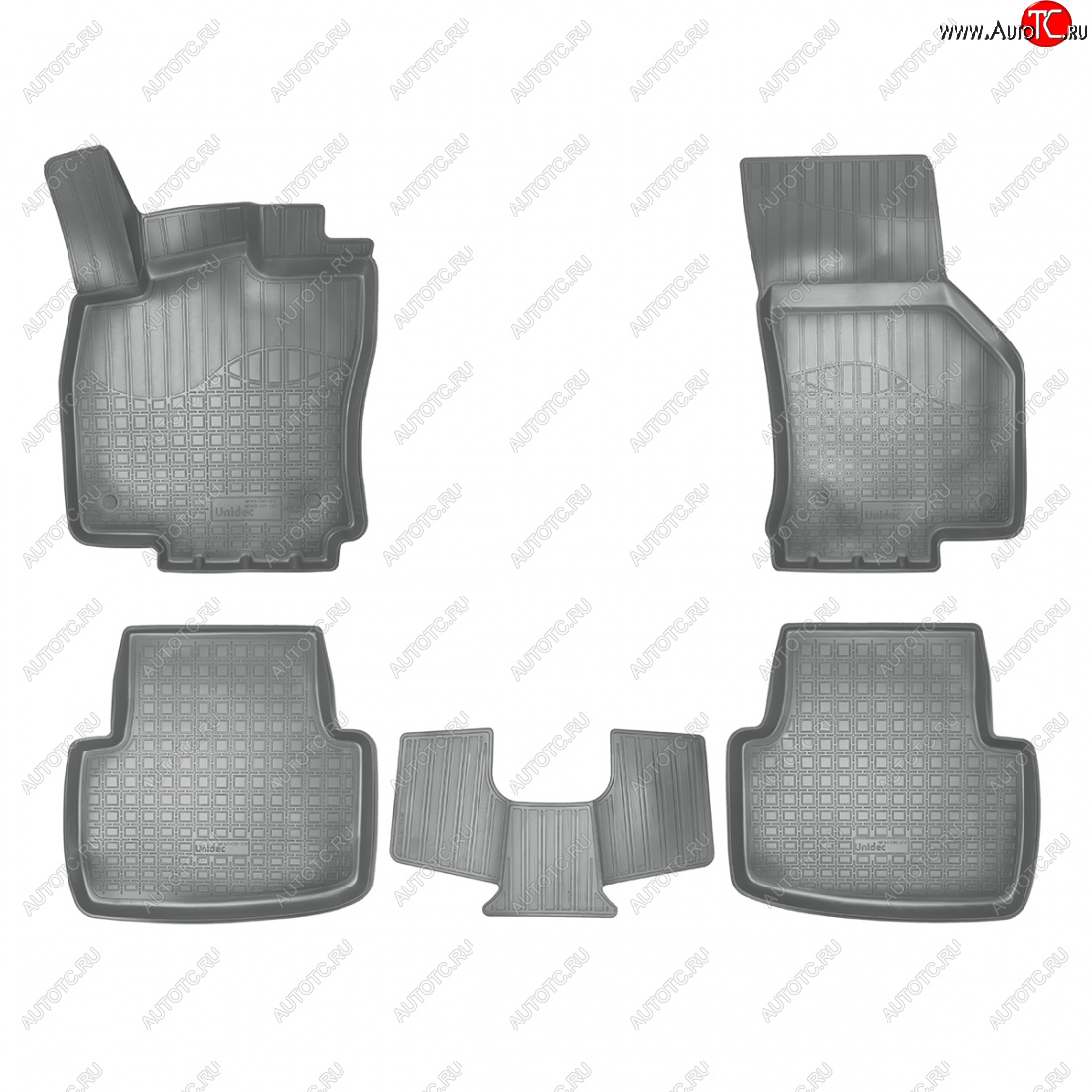 3 199 р. Коврики салонные 3D Norplast  Volkswagen Passat  B8 (2015-2019) седан дорестайлинг, универсал дорестайлинг (серый)  с доставкой в г. Йошкар-Ола