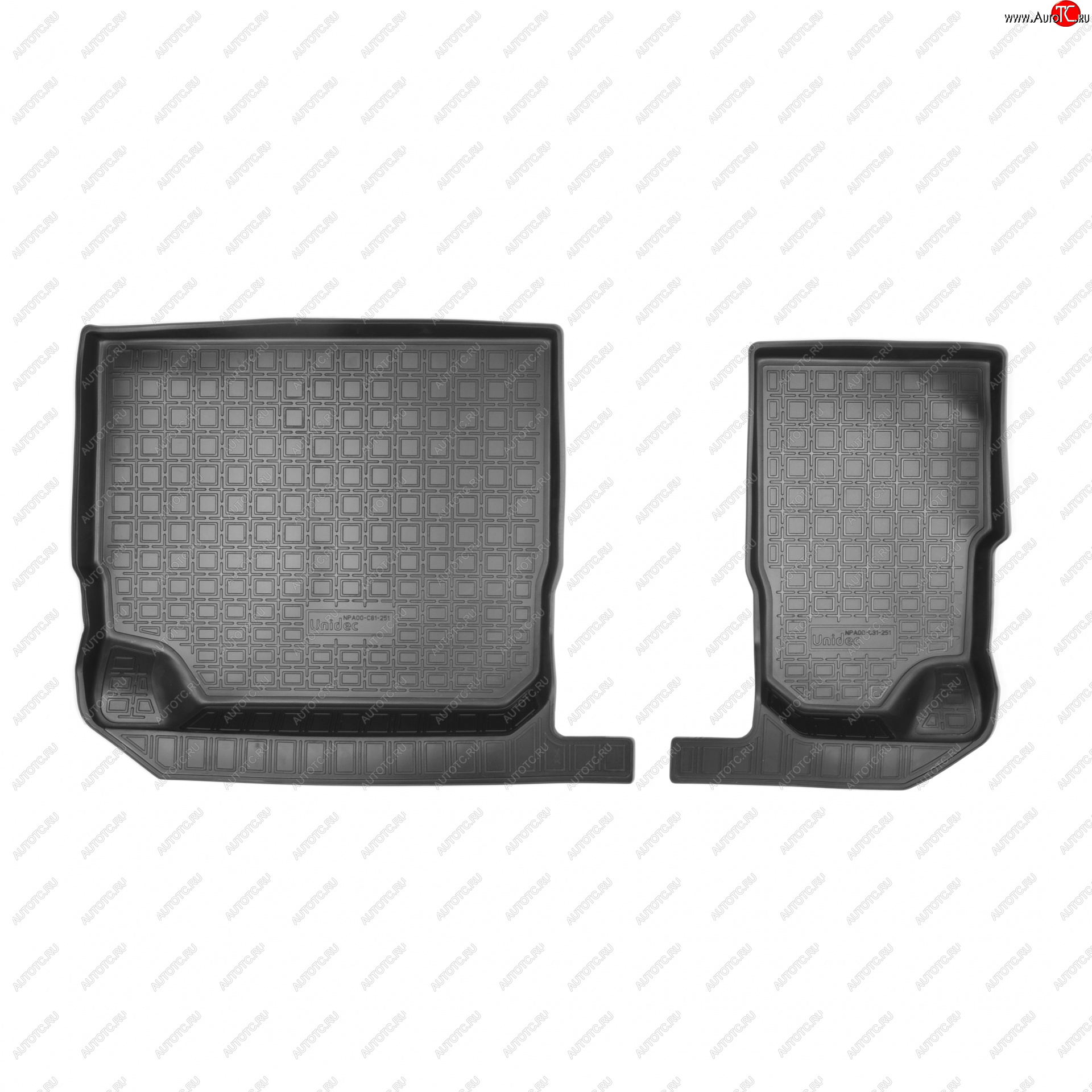 1 039 р. Коврики салонные (3 ряд) Norplast  Skoda Kodiaq  NU7 (2017-2021) дорестайлинг (черный)  с доставкой в г. Йошкар-Ола