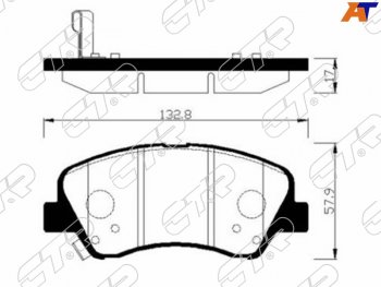 Колодки тормозные CTR (передние) Hyundai Solaris RBr седан дорестайлинг (2010-2014)