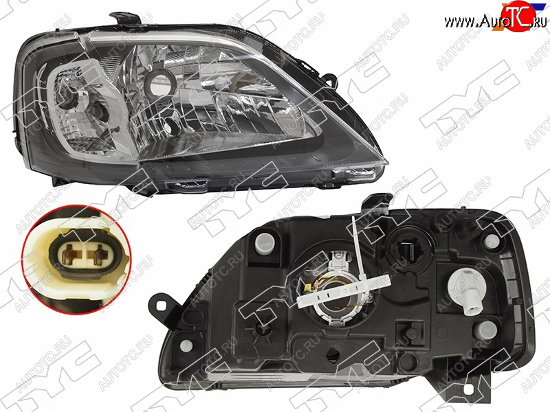 6 299 р. Фара правая (под корректор) TYC Renault Logan 1 дорестайлинг (2004-2010)  с доставкой в г. Йошкар-Ола