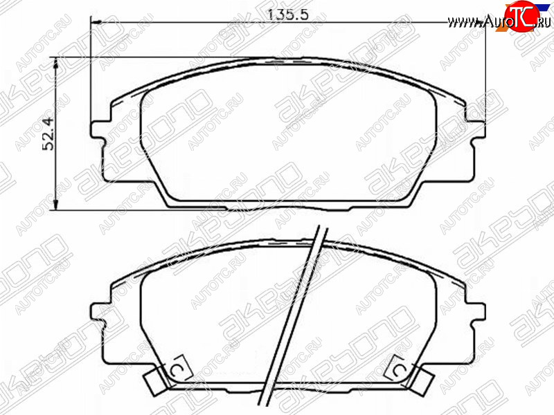 3 399 р. Колодки тормозные перед FL-FR SAT Honda Civic FK,FN хэтчбэк 5 дв. дорестайлинг (2005-2008)  с доставкой в г. Йошкар-Ола