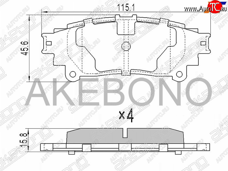 1 899 р. Колодки тормозные задние RH-LH SAT Lexus RX350 AL20 дорестайлинг (2015-2019)  с доставкой в г. Йошкар-Ола