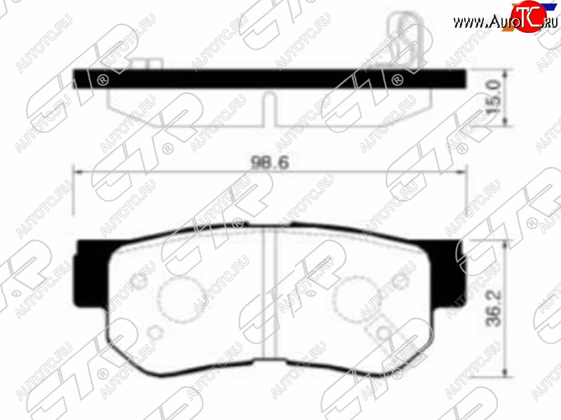 1 779 р. Колодки тормозные задние RH-LH SAT Hyundai Sonata EF рестайлинг ТагАЗ (2001-2013)  с доставкой в г. Йошкар-Ола