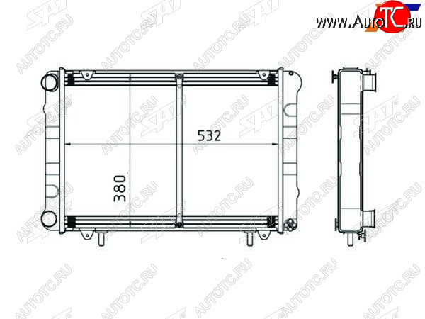 11 549 р. Радиатор SAT ГАЗ ГАЗель Next A62,А65 автобус (2016-2025)  с доставкой в г. Йошкар-Ола