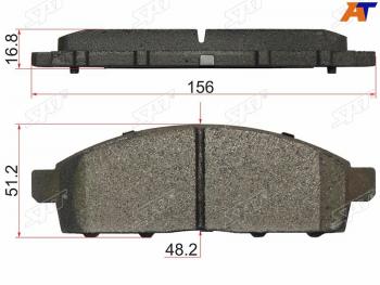 Колодки тормозные передние FL-FR SAT Mitsubishi L200 4  дорестайлинг (2006-2014)