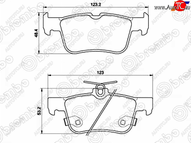 7 199 р. Колодки тормозные задние RH-LH SAT Ford S-Max CJ (2014-2019)  с доставкой в г. Йошкар-Ола