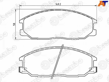 Колодки тормозные перед FL-FR SAT SSANGYONG Rexton Y290 (2012-2017)