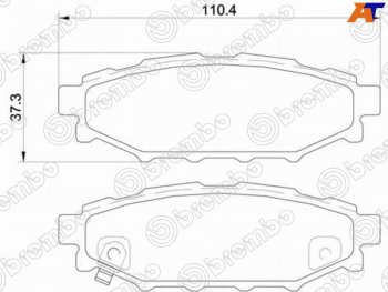 Колодки тормозные задние RH-LH SAT Subaru Forester SH (2008-2013)